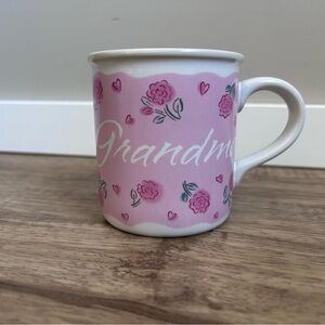 #1 Grandma Pink Floral flower coffee tea Mug